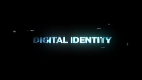 Digital Identity Word Hi Tech Titles