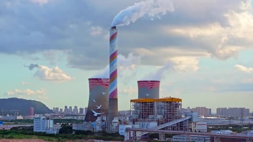 cooling tower of the thermal energy plant 00282