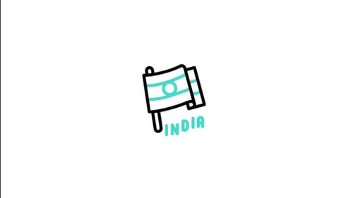 Icône animée de l'Inde