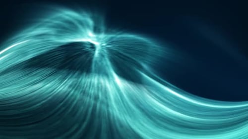 Abstract Glowing Blue Green Lines Background Animation