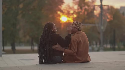 Romantic Date Beloved Couple Pleasant Meeting