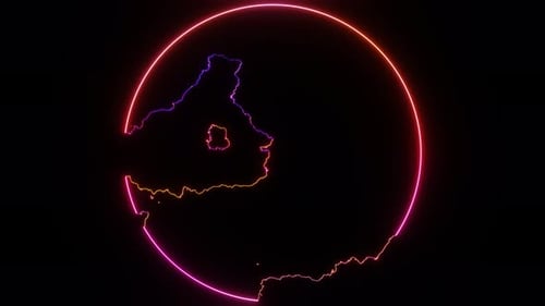 Orange And Purple Abstract Glowing Vanishing Ball Background Vj Loop In 4K