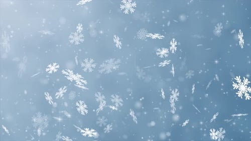 Christmas Snowflake Falling Background Loop V2