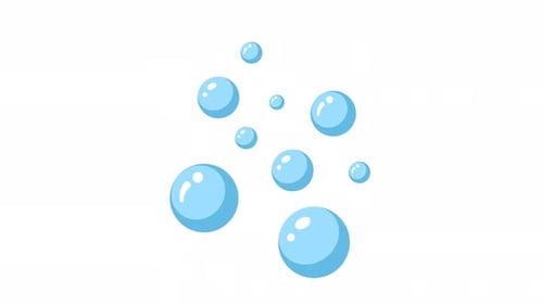 Floating Light Blue Bubbles Animation