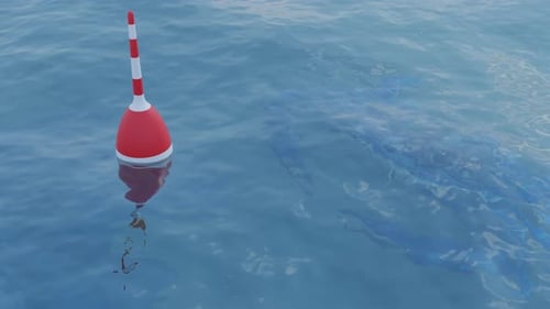 Le flotteur sur les vagues au-dessus et sous l'eau