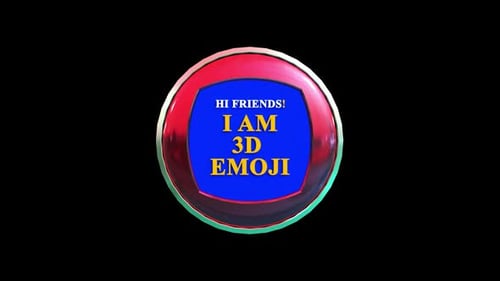 New Cute 3d Emoji With Text Background Loop Animation V3