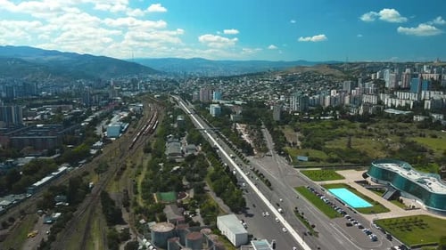 Modern Glass Building of the Ministry of Internal Affairs Tbilisi Georgia Symbol of Transparency and