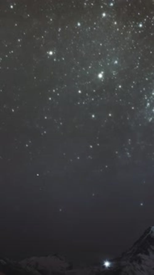 Stepantsminda Georgia Hyperlapse Night Bright