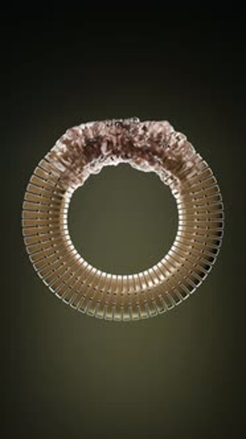 Renderização 3D do caminho de deformação do toro