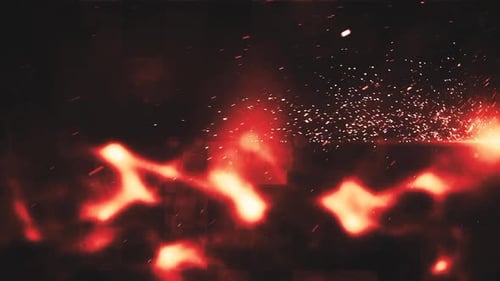 Abstract Energy Background with Fiery Embers and Sparks