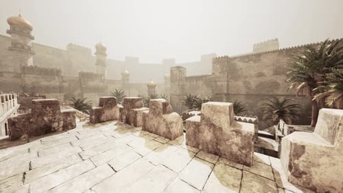 Explorando una ciudad antigua con majestuosas torres e historia
