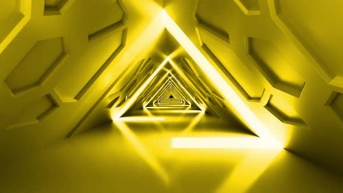 Dreieckige gelbe Tunnelschleife