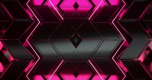 Geometric Abstract VJ Loop 4K Red