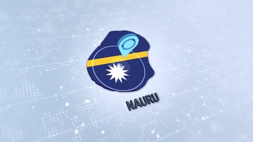Karte von Nauru mit Markierung