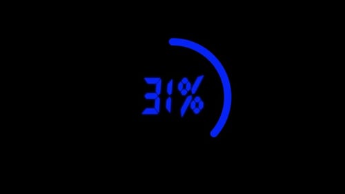 Digital Circle Progress Count 0 To 100 With Alpha Channel 02