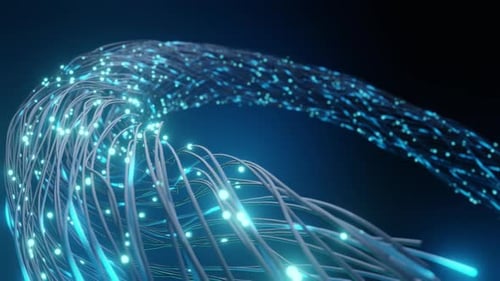 Contexte abstrait de la technologie de la fibre optique