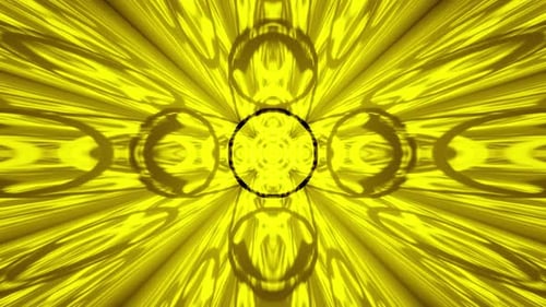 Upgraded New Yellow Rings Tunnel Vj Loop Background Animation
