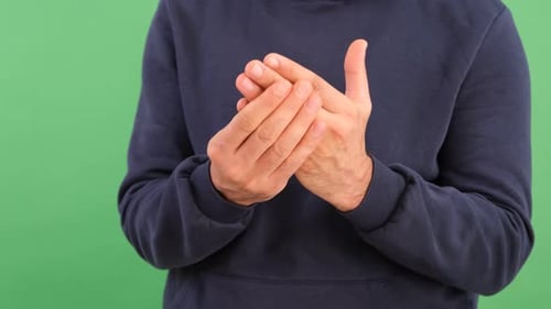 Adult Hands Massaging for Health and Wellness