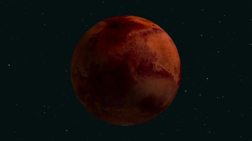 el planeta rojo de Marte en cámara lenta