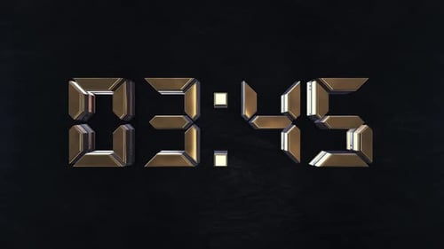 Golden 3D Countdown 5 Minutes