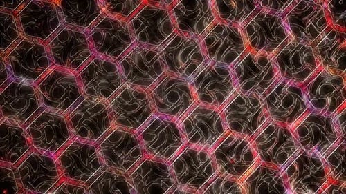 3D Abstract shining bright lines set wave, colorful, black background