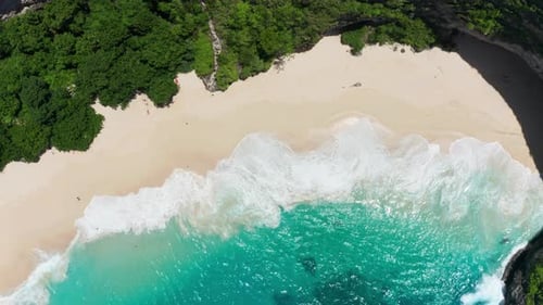 Beach with White Sand and Blue Water