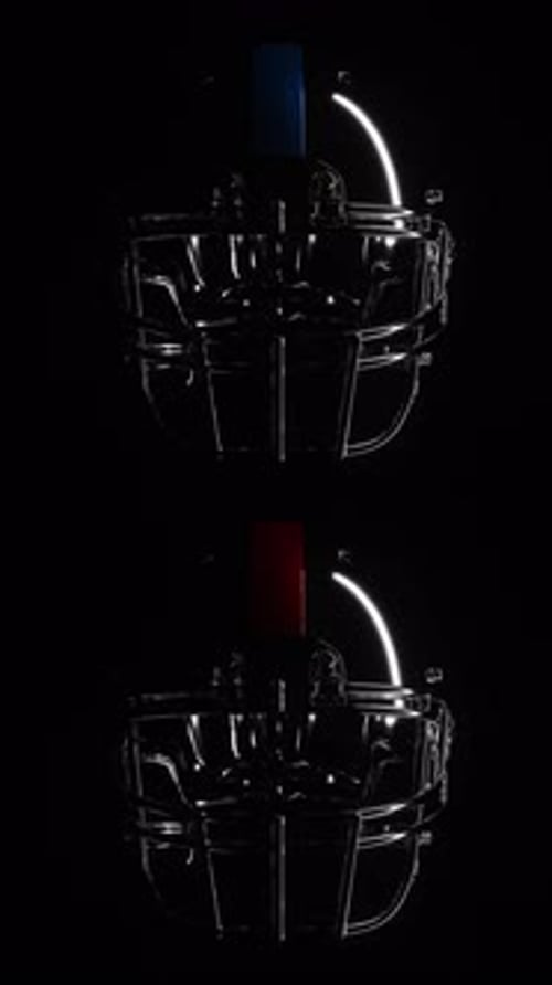 Sleek Sports Helmet Reveal with Dynamic Light Animation
