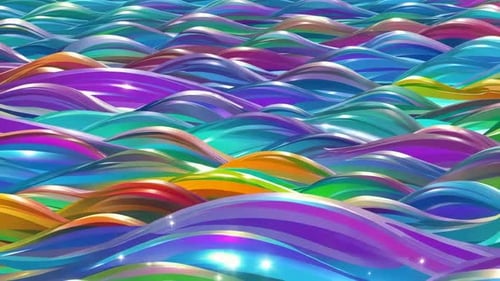 Bunte glänzende 3D-Fluid Wave-Hintergrundschleife
