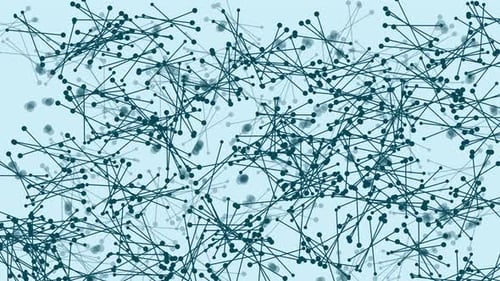 Animación de patrones de fondo de red abstracta futurista: visualización de datos digitales de alta tecnología