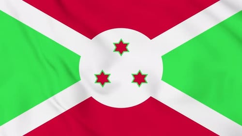 Realistic Waving Flag of Burundi