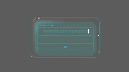 HUD Element Password Entry Authorization Window Animation