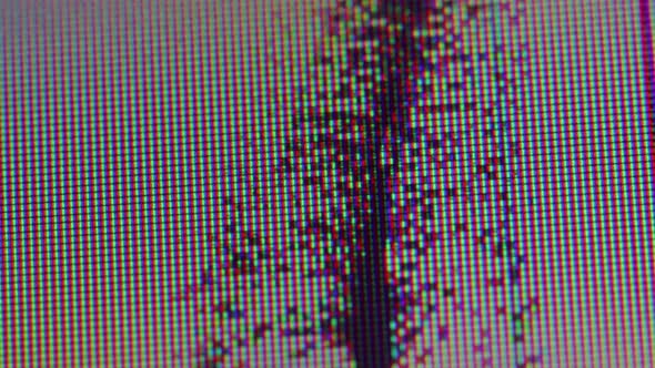 Analog Static Screen Crack Illuminated Glitch, Technology Stock Footage ...