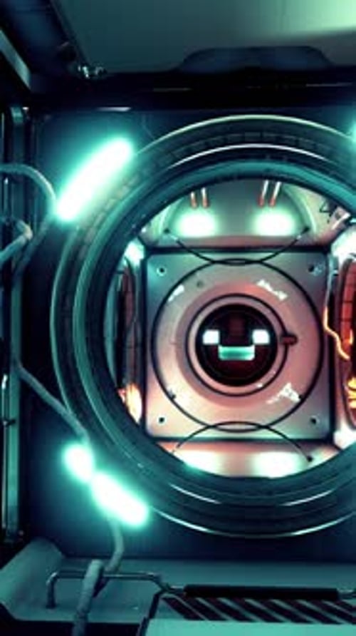 Interior of Futuristic Internation Space Station