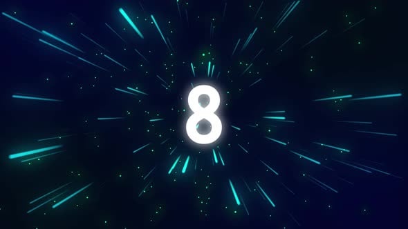 Dynamic Futuristic Countdown Timer with Light Streaks, Backgrounds ...