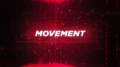 Futuristic Red Digital Grid Background Animation