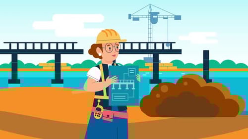 Engineers Working On Construction 4K