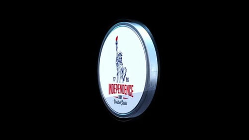 Independence Day 4th of July Rotating Badge Opener