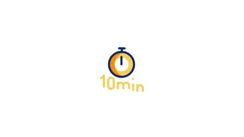 Modern Animated Stopwatch Icon Revealing Ten Minutes