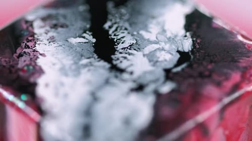 Ink Drip Paint Liquid Spill Black White Red Blot