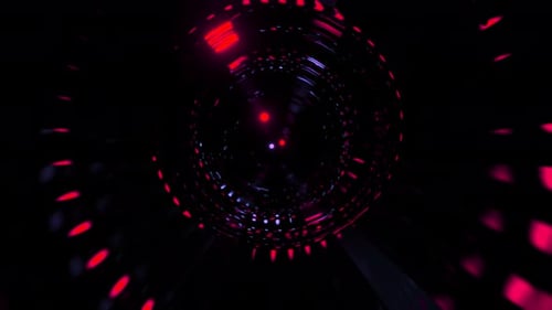 3D-Bewegungsschleife des Tunnels, episch, abstrakt, bunt, futuristisch