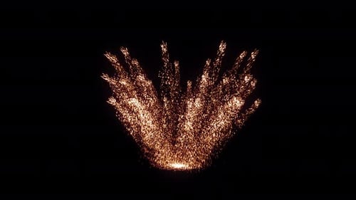 Golden Sparkling Particle Burst Reveal Animation