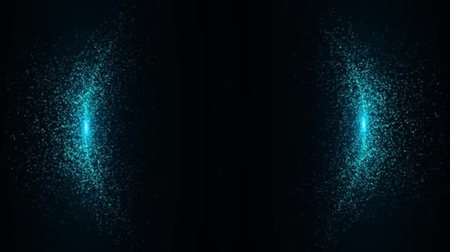Dynamic Blue Particle Energy Flow Reveal Animation
