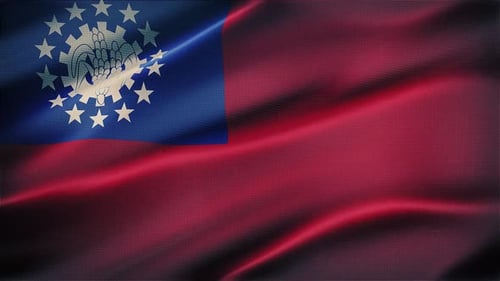 Hintergrund der Flagge von Myanmar Birma