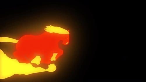 Glowing Abstract Horse Light Reveal Transition