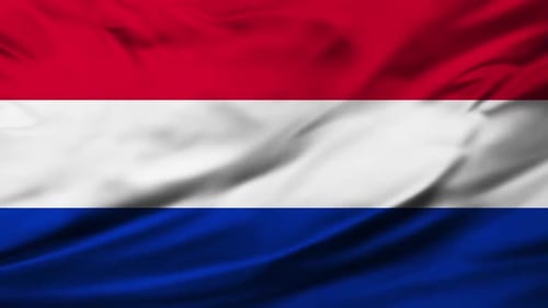 Waving Netherlands Flag Loop Animation