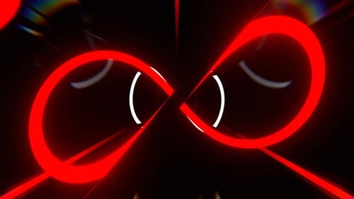 Red And White Spectacular Abstract Strobe Curved Lines Background Vj Loop I 4K