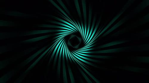 Turquoise Striped Spiral Hypnotic Tunnel Background Vj Loop In 4K