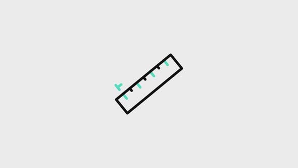 Minimalist Ruler Measurement Line Icon Animation, Elements Motion ...