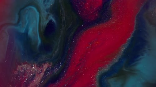 Sparkling Abstract Design Background with Teal and Red