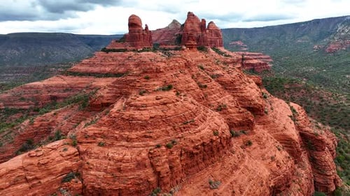 Luftaufnahme von Felsformationen im Canyon, Vereinigte Staaten.